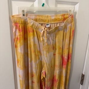 Old Navy Women's Colorful Tie-Dye Wide Leg Pants